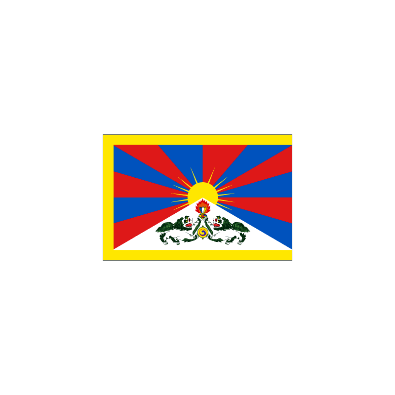 DRAPEAU TIBET EN TISSUS 60 X 90 CM