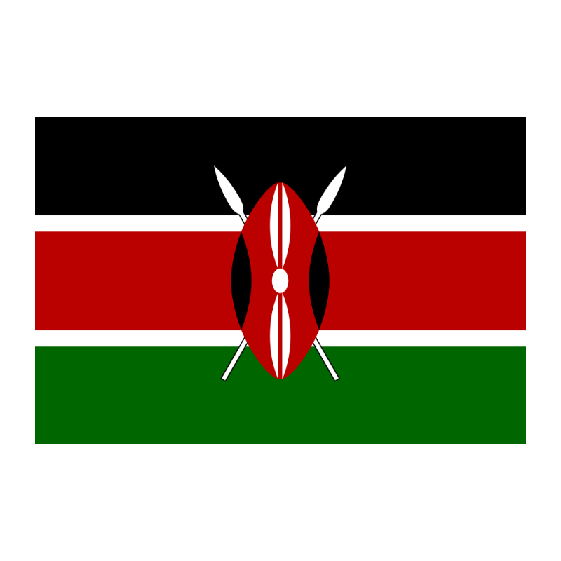 DRAPEAU KENYA EN TISSU 90 X 150 CM