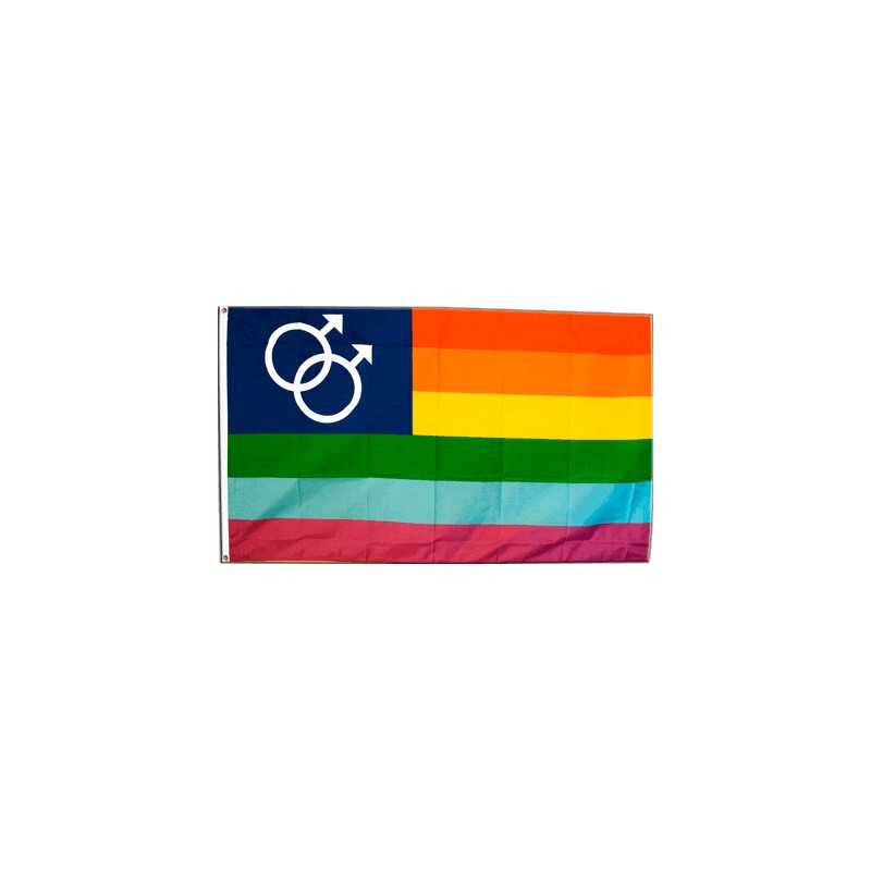 DRAPEAU GAY HOMME 90 X 150 CM
