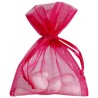 10 SACHETS ORGANZA PETIT MODELE FUSCHIA