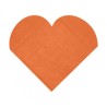 20 SERVIETTES COEUR ORANGE