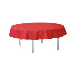 NAPPE TISSU NON TISSE OPAQUE RONDE ROUGE 2,40 M