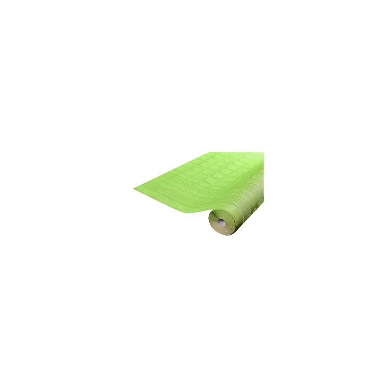 NAPPE DAMASSEE VERT POMME L120 X 6M
