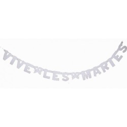 GUIRLANDE VIVE LES MARIES IVOIRE