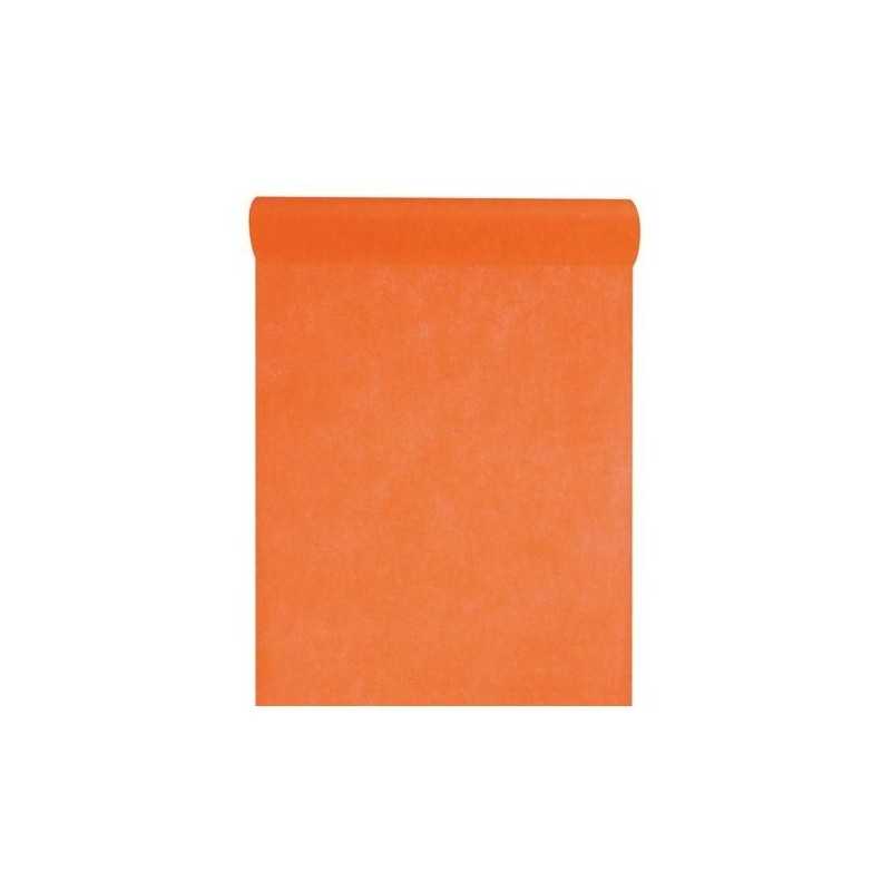 CHEMIN DE TABLE INTISSE 30 CM X 10 M ORANGE