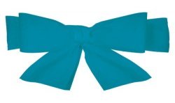 6 NOEUDS DE CHAISE TURQUOISE 19 CM X 3 M