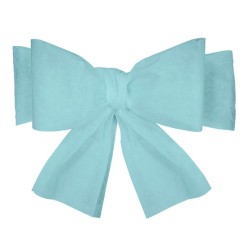 6 NOEUDS DE CHAISE BLEU PASTEL 19 CM X 3 M