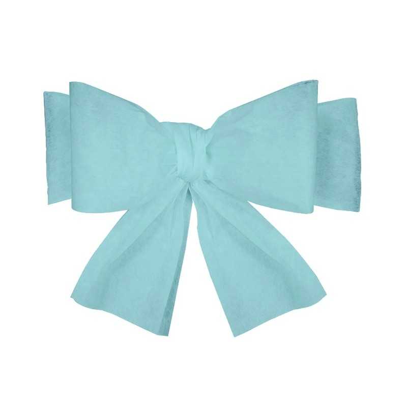 6 NOEUDS DE CHAISE BLEU PASTEL 19 CM X 3 M