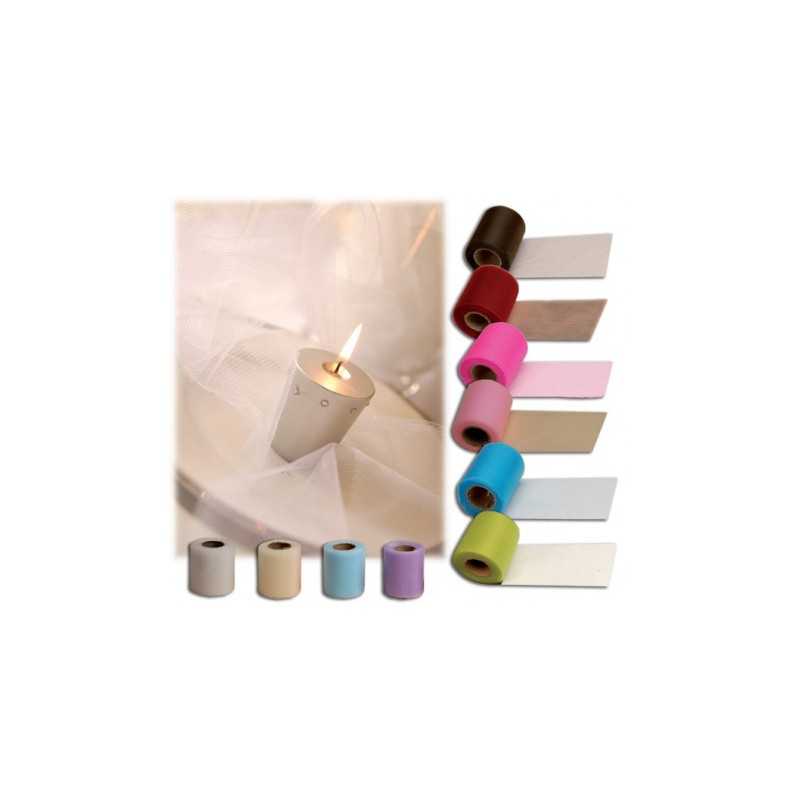 ROULEAU DE TULLE BORDEAU 8 CM X 20 M