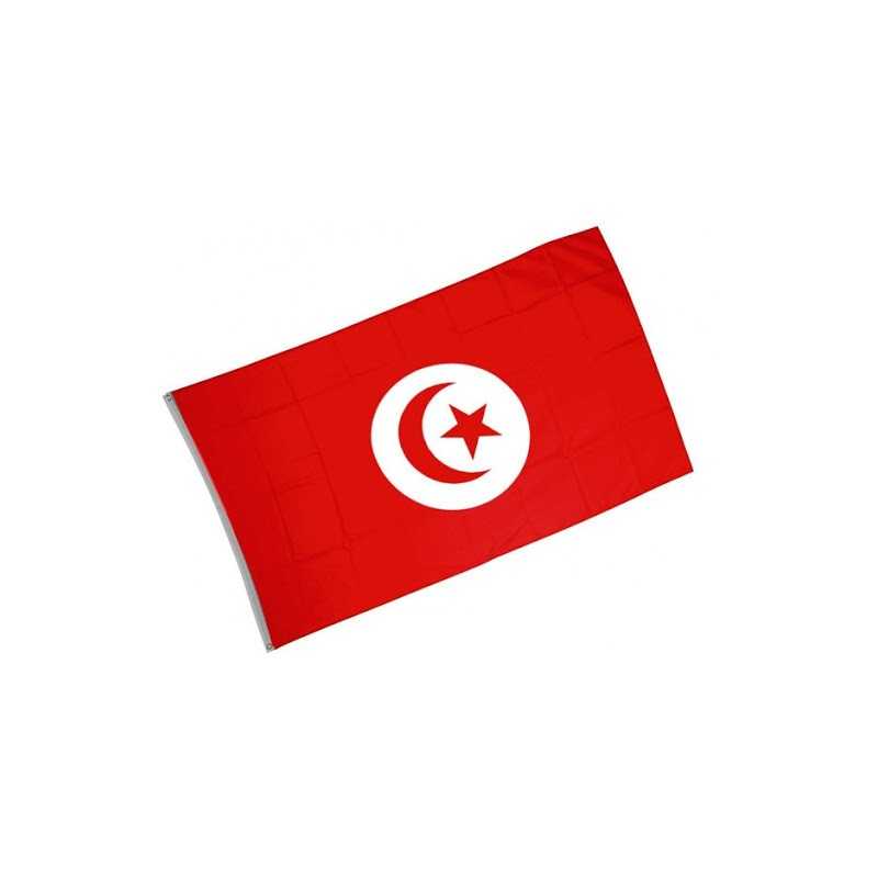 DRAPEAU EN TISSU TUNISIE 90 X 150 CM