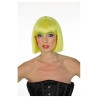 PERRUQUE CRAZY CARRE JAUNE FLUO
