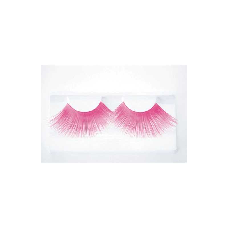 FAUX CILS LONGS ROSE FLUO