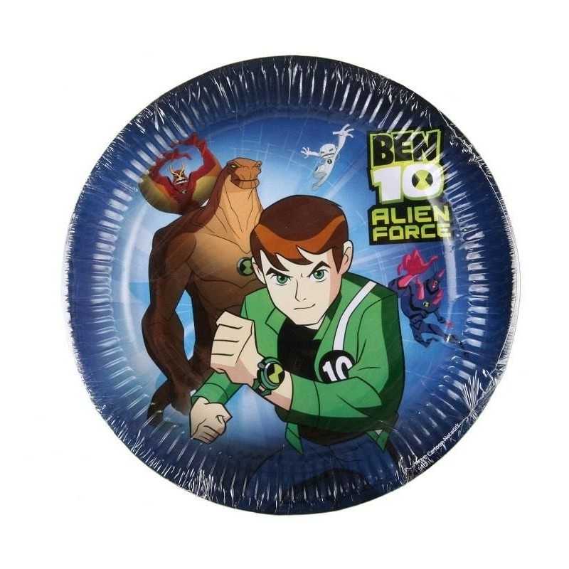 6 ASSIETTES BEN 10 23 CM