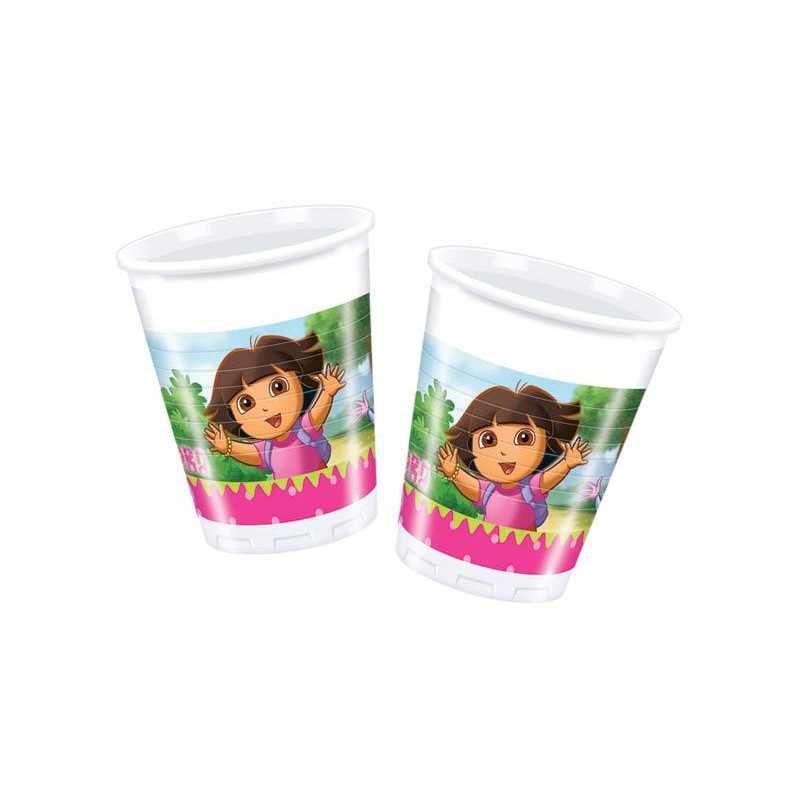 8 GOBELETS DORA L'EXPLORATRICE