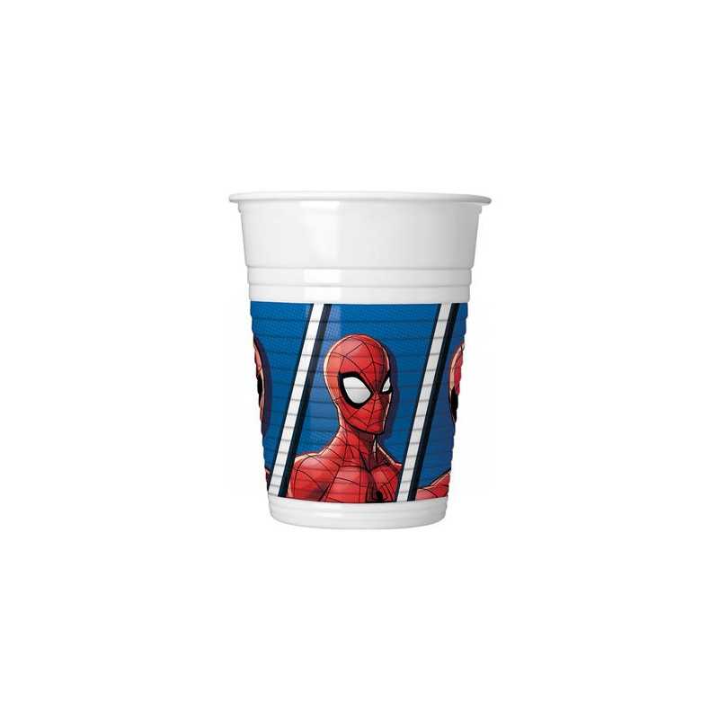 8 GOBELETS SPIDERMAN 200 ML