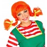 PERRUQUE FIFI 2 NATTES ORANGE PLIABLES