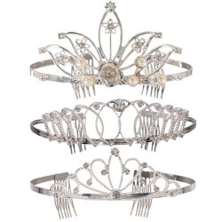 DIADEME METAL STRASS ET PERLES 3 MODELES DIFFERENTS SANS LE CHOIX