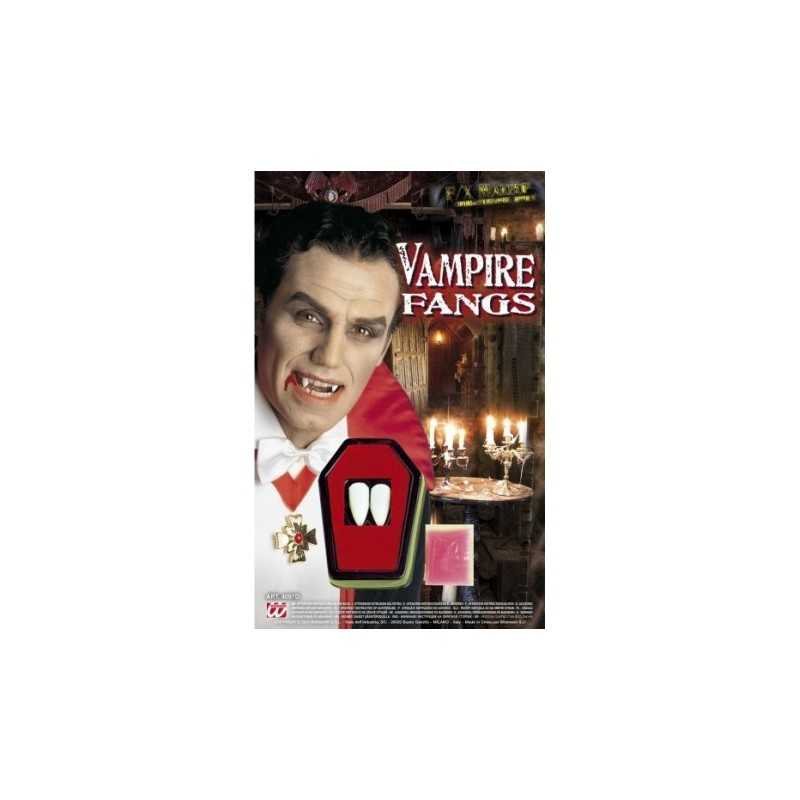 2 DENTS CANINES DE DRACULA AVEC PATE
