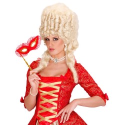 COLLIER DE PERLES BLANCHES RAS DE COU AVEC CAME ROCOCO BAROQUE