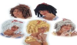 PERRUQUE DAME NOIRE AVEC ANGLAISES