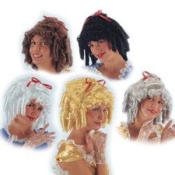 PERRUQUE DAME NOIRE AVEC ANGLAISES