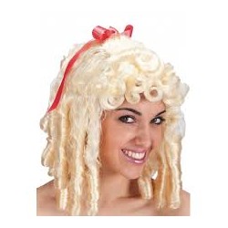 PERRUQUE DAME BLONDE AVEC ANGLAISES