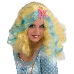 PERRUQUE LAGUNE BLONDE MECHE BLEUE