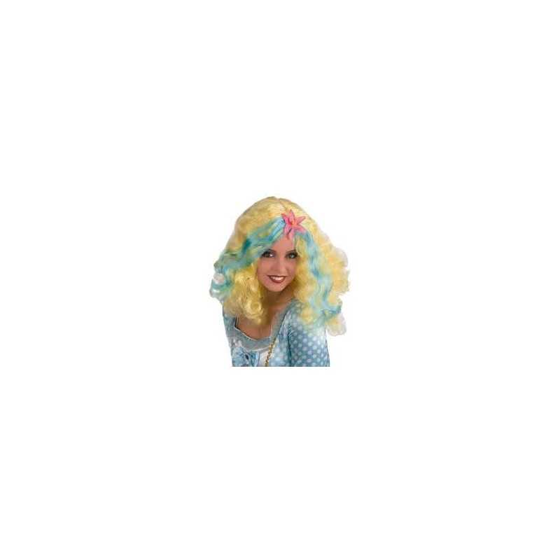 PERRUQUE LAGUNE BLONDE MECHE BLEUE