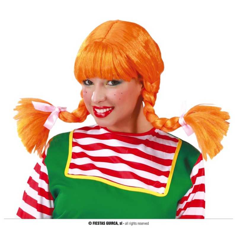 PERRUQUE FIFI 2 NATTES ORANGE