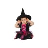 DEGUISEMENT BEBE PETITE SORCIERE NOIR ET ROSE TAILLE 12-24 MOIS