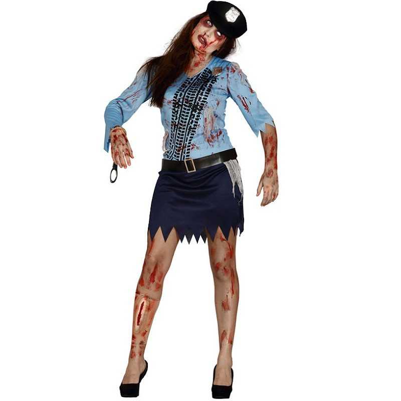DEGUISEMENT POLICIERE ZOMBIE TAILLE M