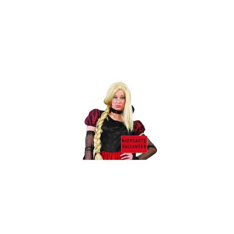 PERRUQUE NATTE BLONDE AUX ARAIGNEES HALLOWEEN