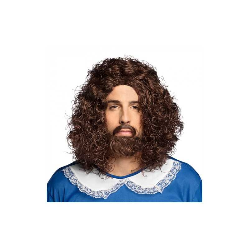 PERRUQUE MOUSQUETAIRE AVEC MOUSTACHE