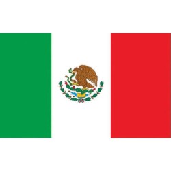 DRAPEAU MEXIQUE EN TISSU 90 X 150 CM