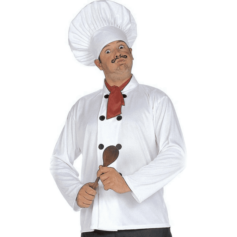 SET CUISINIER ADULTE TOQUE BLOUSE ET BANDANA