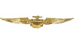 BROCHE AVIATEUR DOREE