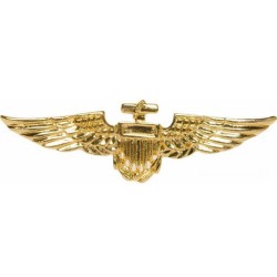 BROCHE AVIATEUR DOREE