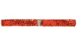CEINTURE A SEQUINS OU PAILLETTES ROUGE