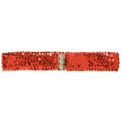 CEINTURE A SEQUINS OU PAILLETTES ROUGE