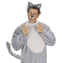 QUEUE DE LOUP GRISE MODELABLE EN PELUCHE