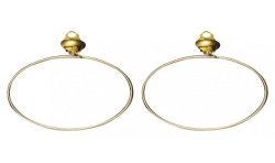 BOUCLES D'OREILLES CREOLES A CLIP LA PAIRE