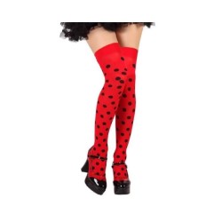 BAS COCCINELLE ROUGE A POIS NOIR
