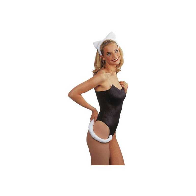 SET CHAT BLANC SERRE TETE QUEUE ET NOEUD PAPILLON