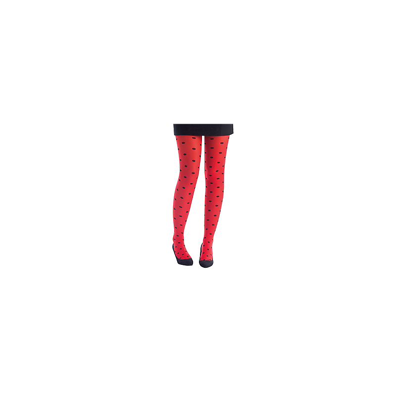 COLLANT COCCINELLE ROUGE A POIS NOIRS TAILLE UNIQUE ADULTE