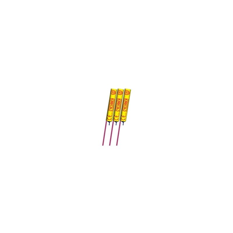 FEU D'ARTIFICE FUSEE 1COUP CYCLAMEN SACHET DE 12 PIECES