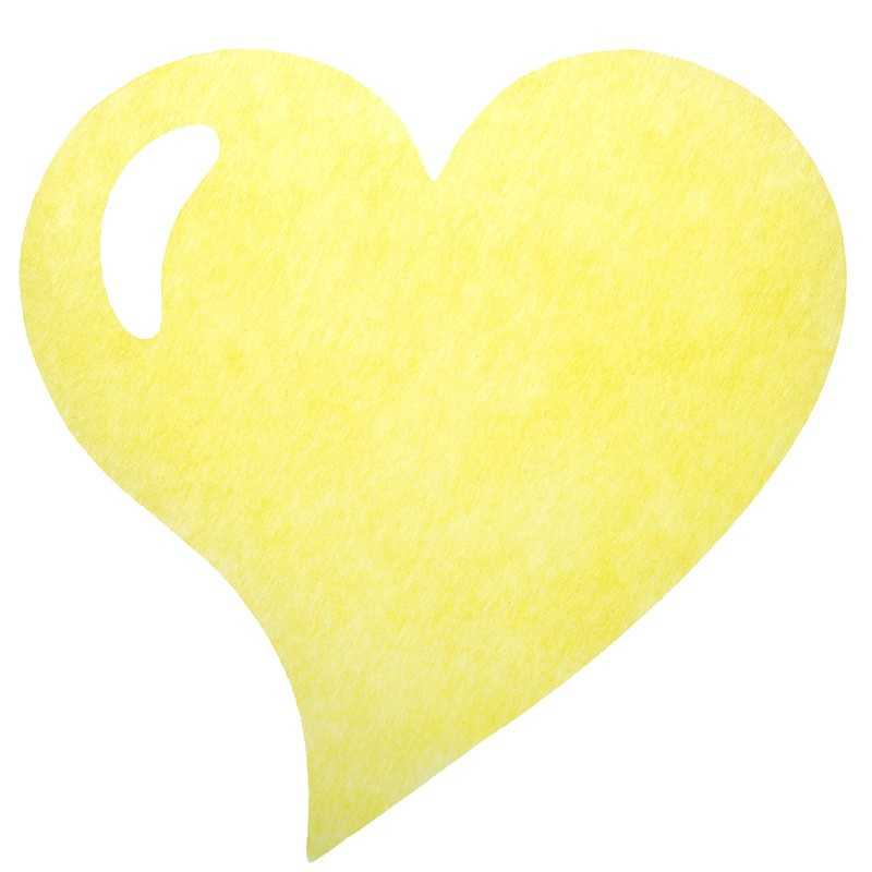 50 SETS DE TABLE COEUR JAUNE