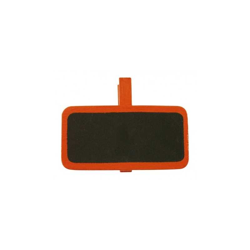 12 ARDOISES RECTANGLE NOIR ET ORANGE SUR PINCE