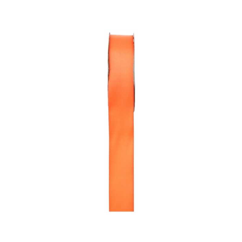 RUBAN SATIN DOUBLE FACE ORANGE 6MM X 25 M