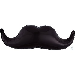 BALLON METALLIQUE MOUSTACHE NOIR MOVEMBER 88 X 30 CM