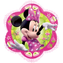 BALLON METALLIQUE FLEURS MINNIE 35 X 38 CM